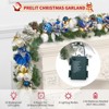 COZONY 6ft Prelit Christmas Garland with Timer, 20 LED Lights with Ball Ornaments & Bows, Pink Xmas Garland for Fireplace Stairs Railing - 4 of 4