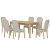 Nicbex Dining Table Set for 6 Farmhouse Rustic Table and 6 High-back Design Chairs for Kitchen - 4 of 4