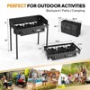 Winado 3 Burner 225,000 BTU Outdoor Gas Propane Stove With Windpanel And Carrying Bag - 3 of 4