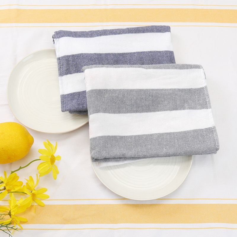 Unique Bargains Cotton Absorbent Decorative Kitchen Towels Sets 17" x 27", 2 of 7