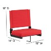 Emma and Oliver Set of 2 500 lb. Rated Lightweight Stadium Chair with Ultra-Padded Seat - 3 of 4