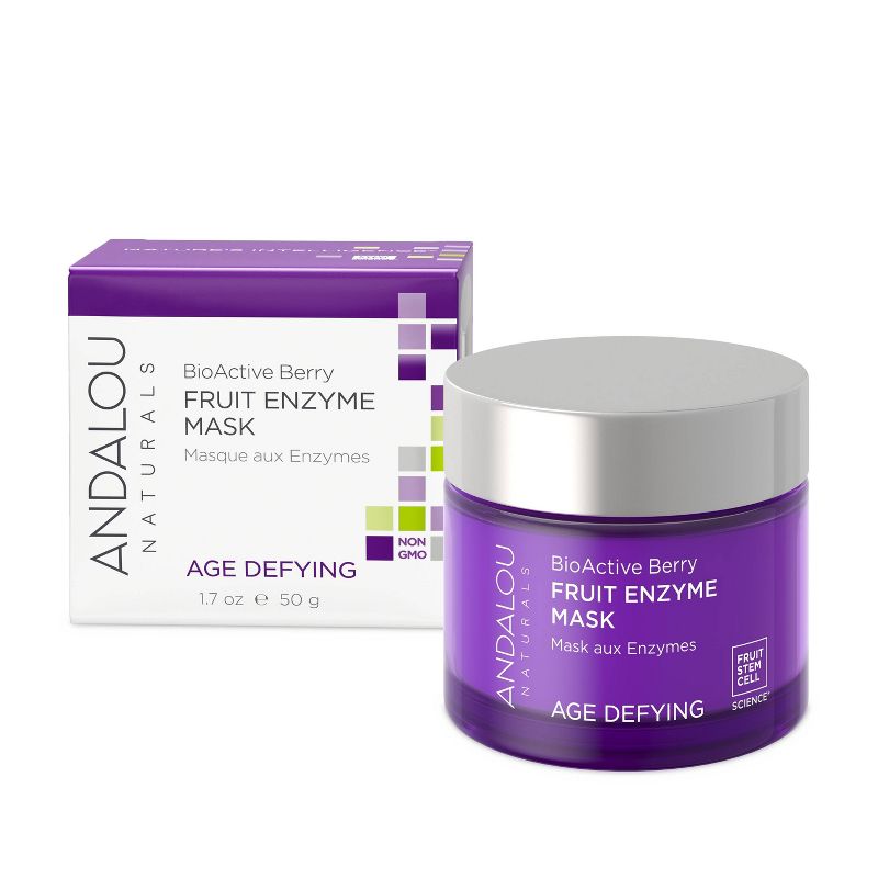 Andalou Naturals Age Defying Bio-Active 8 Berry Fruit Enzyme Face Mask - 1.7oz, 1 of 7
