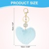 Unique Bargains Metal Alloy Soft Durable Artificial Cute Puff Ball Keychain 1 Pc - 2 of 4
