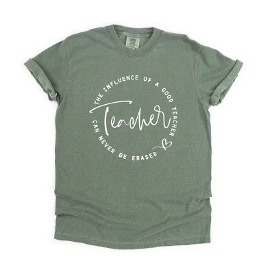Simply Sage Market Women's The Influence Of  A Good Teacher Circle Short Sleeve Garment Dyed Tee