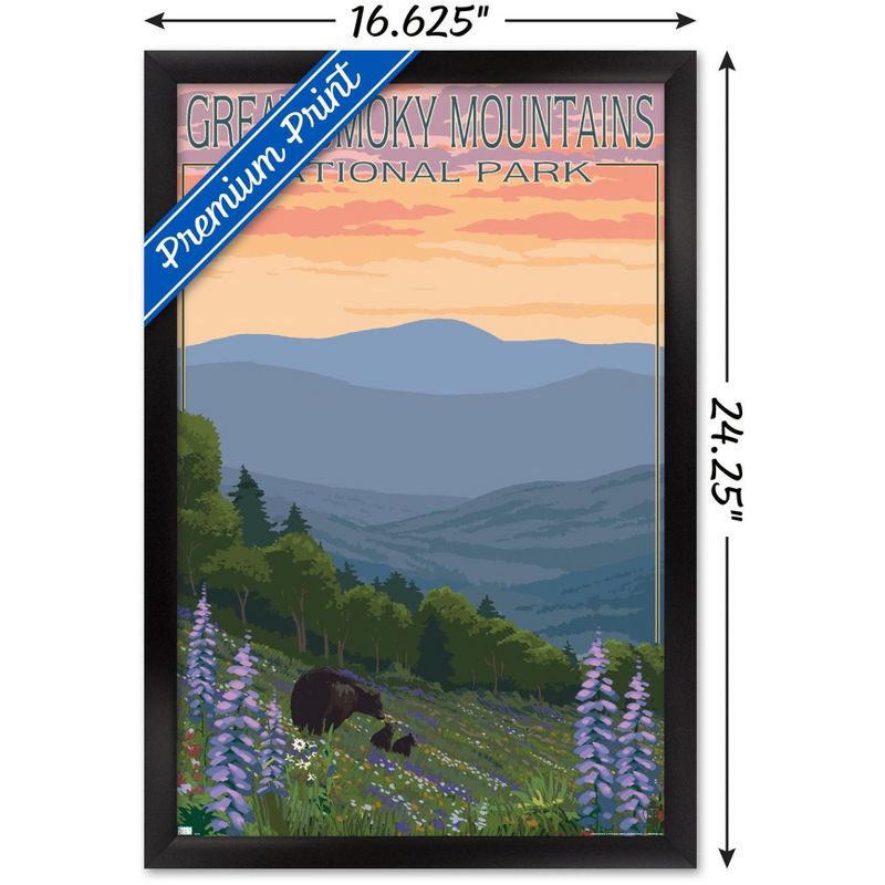Trends International Lantern Press - Great Smoky Mountains Spring Flowers Framed Wall Poster Prints, 3 of 7