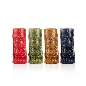 LEMONSODA Ceramic Tiki Glasses 14.5oz (Set of 4 Glasses) - 1 of 4