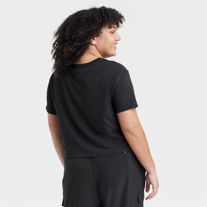 Women's Essential Crewneck Short Sleeve Top - All In Motion™, 2 of 7