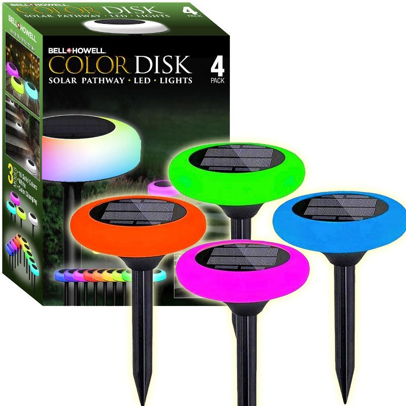 Bell + Howell Color Changing LED Solar Powered Disk Lights, 2 of 7