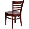 Emma and Oliver Ladder Back Wooden Restaurant Dining Chair - 2 of 4