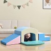 5 Piece Climb and Crawl Activity PlaySet, Soft Play Climbing for Toddlers, Soft Foam Building Blocks With Slide Ramp, Indoor Play Gym Equipment - 3 of 4