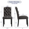 Subrtex PU Leather Dining Chair for Kitchen Dining Room, Upholstered Dining Chairs Set of 2 - 3 of 4
