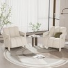 26.3''W Modern Minimalist Accent Chair, Upholstered Leisure Single Sofa Chair Armchair with L-Shaped Armrests for Living Room - ModernLuxe - 2 of 4