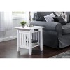 AFI Furnishings Mission End Table with Charging Station in White - 2 of 4