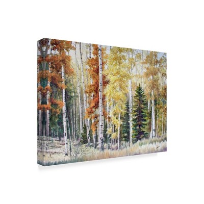 Trademark Fine Art -Carol J Rupp 'Angel Fire Aspens' Canvas Art