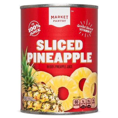 Sliced Pineapple in 100% Juice 20oz - Market Pantry™