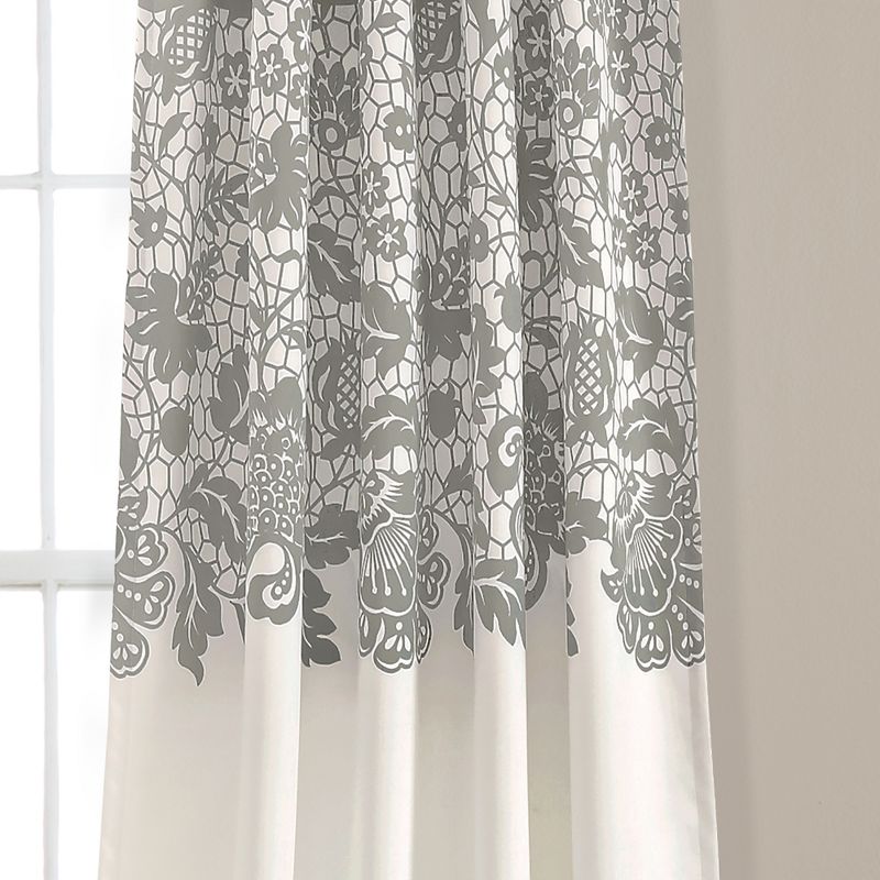 Set of 2 Estate Garden Print Light Filtering Window Curtain Panels - Lush Décor, 4 of 10