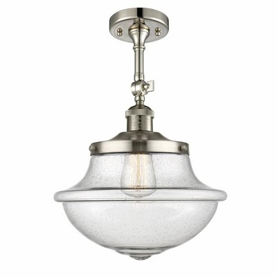 Oxford - 1 Light Adjustable Semi-Flush Mount In Traditional Style-15.5 Inches Tall and 11.75 Inches Wide