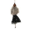 De Carlini Italian Ornaments 6.5 Inch Lady With Black Velvet Skirt. Christmas Tree Ornament , Ornament Italian Fashion (1PC) - 3 of 4
