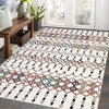 Washable Area Rug Vintage Trellis Accent Rugs Non Slip Rug Foldable Stain Resistant Geometric Low Pile Indoor Carpet for Bedroom Living Room - 4 of 4