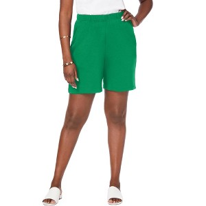 Jessica London Women's Plus Size Soft Ease Knit Shorts - 1 of 4