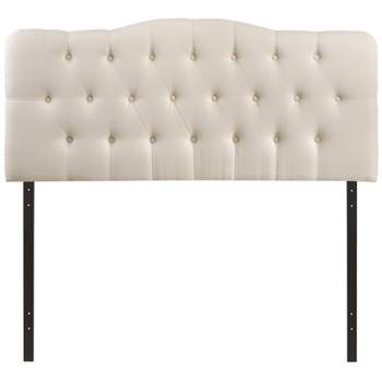 Annabel King Upholstered Fabric Headboard Ivory - Modway