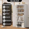 Coucheta 70-inch Tall Pantry Cabinet with Doors, Freestanding Storage Cabinet with Adjustable Shelves, for Kitchen Bathroom Laundry Room - 4 of 4