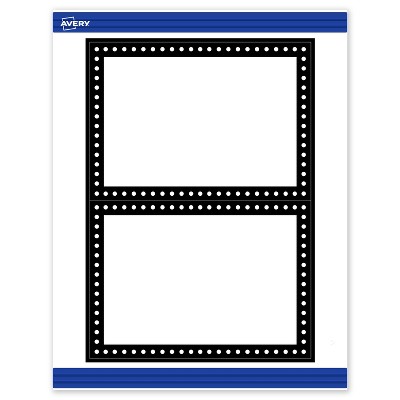Avery 5" x 7" Cards, Black and White Polka Dots, 20 ct
