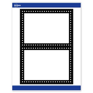 Avery 5" x 7" Cards, Black and White Polka Dots, 20 ct - 1 of 4