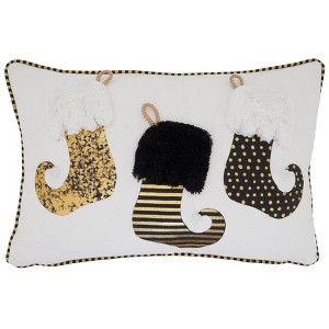 Stockings Holiday Poly Filled Throw Pillow - Saro Lifestyle - 1 of 3