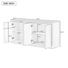 Sideboard Buffet Cabinet With Storage, 4-Door Sideboard Cabinet With Ash Veneer Finish, Adjustable Shelves, Sideboard Cabinet Coffee Bar For Entryway - 3 of 4
