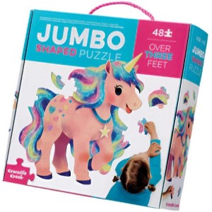 Crocodile Creek Jumbo Floor Puzzle – Unicorn, 48 Pieces, 38.5" x 33.5", Ages 4 And Up - 1 of 3