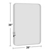 Matte Black Painted Aluminum Alloy Rectangular Wall Mirror with Rounded Corners - 4 of 4