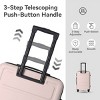 FURNIinspire Bag And Luggage Sets Hard Shell 3 Piece Suitcase Set, Travel Luggage Business Suitcases with Wheels, Pink, 19.88"*10.63"*29.92" - 2 of 4