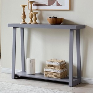 Kings Brand Emma Narrow Console Table with Shelf – Ideal for Entryway, Sofa, Hallway, Living Room, Office, Foyer, 44 Inch - 1 of 4