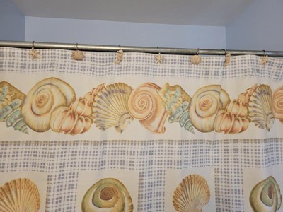  YUKUNTANG Seashell Shower Curtain Hooks, 12 Pcs Anti Rust  Decorative Resin Seashell Shower Curtain Rings for Bathroom Bedroom Baby  Room Decoration : Home & Kitchen