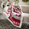 Prancer Faux Shearling Throw - Red - 50" X 60" - Safavieh. - 2 of 3