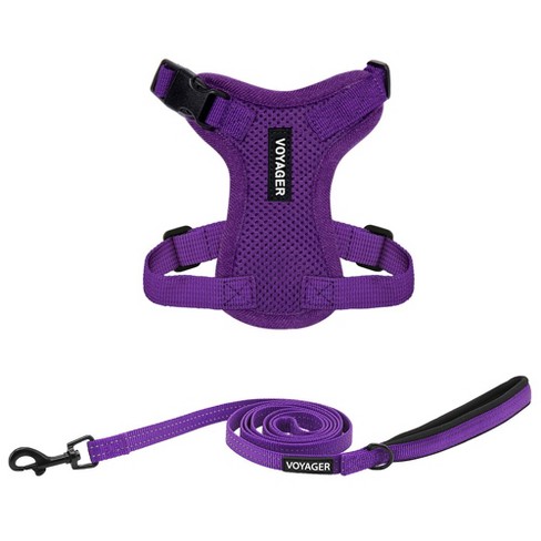 Voyager Step-In Flex Adjustable Dog Harness for All Breeds, Breathable Mesh, Purple, L