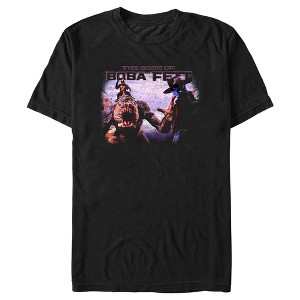 Men's Star Wars: The Book of Boba Fett Cad Bane Rancor and Boba Standoff T-Shirt - 1 of 4