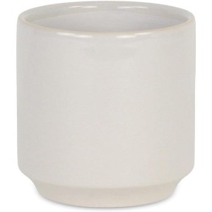 Cheung's Elegora Straight Side Solid Color Ceramic Pot - Small - Off White - 1 of 3