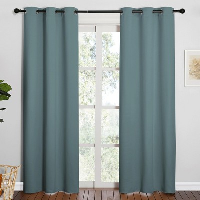 NICETOWN Grommet Top Blackout Curtains Thermal Insulated Noise Reducing Window Drapes 2 Panels for Bedroom Living Room Kitchen Office