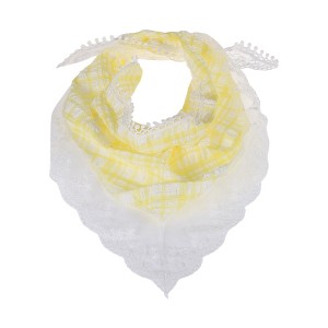 Unique Bargains Plaid French Lace Triangle Bandana 1 Pc - 1 of 4
