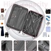 NAYSAYE Bag and Luggage Sets 6 Piece Luggage Set with TSA Lock and Expandable Hardshell for Business Travel, Pink, 18.5"*12"*30" - 2 of 4