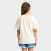 Girls' Short Sleeve Oversized Rainbow Ice Cream Graphic T-Shirt - Cat & Jack™ Cream - 3 of 4
