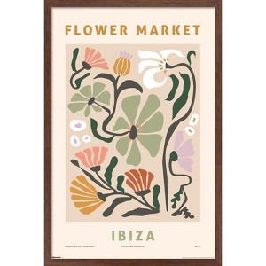 Trends International Reinders: Flowers - Flower Market Ibiza Botanic Framed Wall Poster Prints - 1 of 4