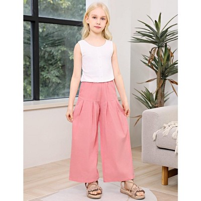 Girls wide leg pants best sale