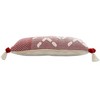 HomeRoots 14" X 36" Heute Red And Cream 100% Cotton Geometric Zippered Pillow - 4 of 4
