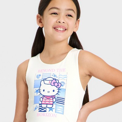 Hello Kitty Girls' Hello Kitty "Beyond the Horizon" Active Tank Top - Ivory M — фото 2