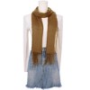 INSPIRE CHIC Gender Neutral Plain Cashmere Imitation Winter Warm Solid Color Fringe Long Scarves 1Pc - 2 of 4