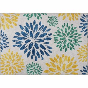 Fulvari Area Rug Non-Slip Floral Washable Living Room Throw Small Stain Resistant Rugs Low-Pile Rugs Boho Rugs - 1 of 1