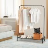 CostwayIndustrial Metal Garment Rack Heavy Duty Floor Cloth Rack w/ Shoe Storage Shelf - 2 of 4